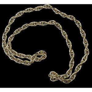 Casual Textured Gold Tone Chain  Necklace
